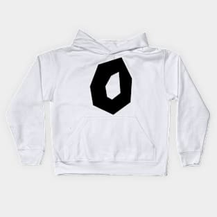 Polygon black Kids Hoodie